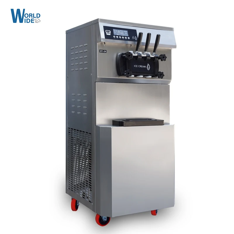 Hot Selling 1800w Commercial 6.6 to 15 Gallons per hour ice cream machine south africa for cafe