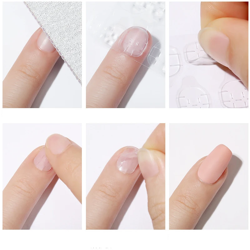 Transparent Jelly Double Sided Label Sticker Waterproof DIY Glue Tape 0.3mm Waterproof Double Sided Adhesive Fake Nail Sticker