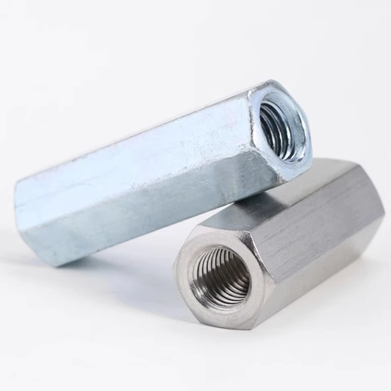 Extended Hex Coupling Nuts DIN6334 hexagon Threaded Connecting Nut Acme Long Hex Coupling Nuts