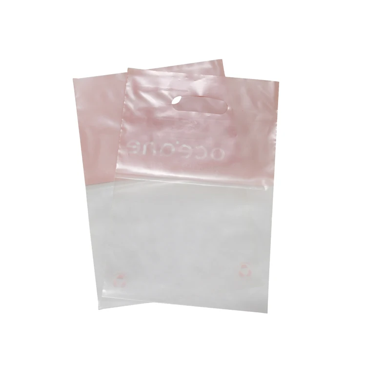 Wholesale Cheap Custom Design Logo Direct Factory Die Cut Handle Plastic Shopping bag