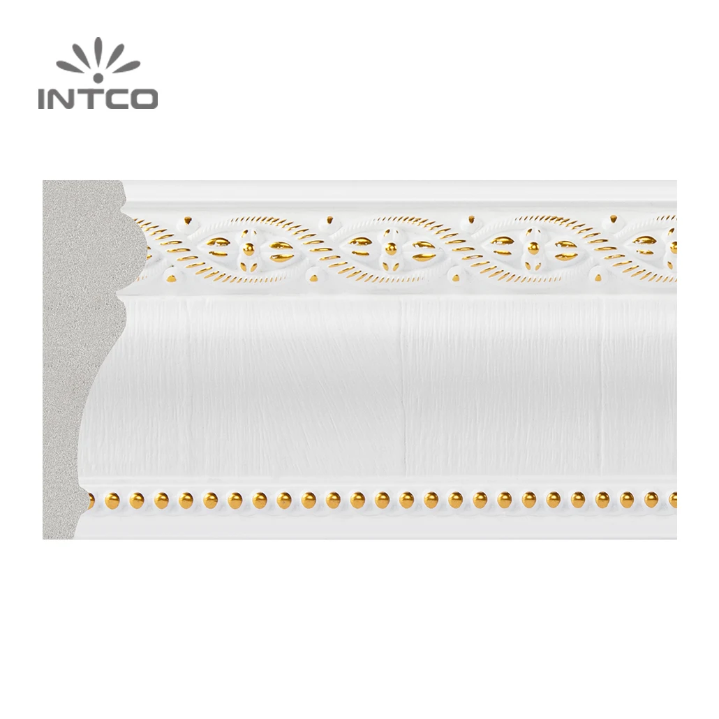 INTCO Classic Style Easy Install  Waterproof Decoration Cornice PS Wall Panel Chair-rails Trim Moulding