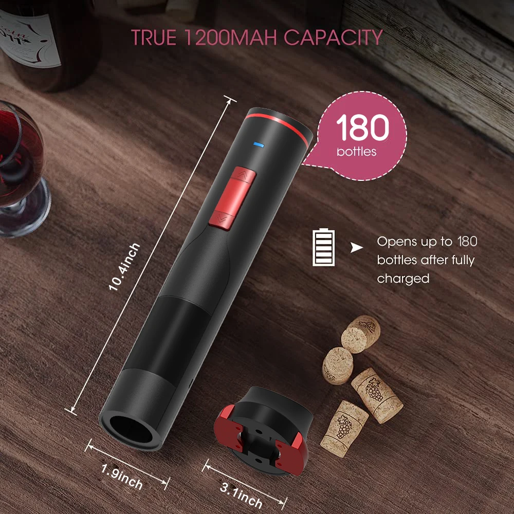 Factory Wholesale Automatic Electric Corkscrew Gift Set With Charging Base Luxury Box Portable Multifunction Wine Bottle Opener