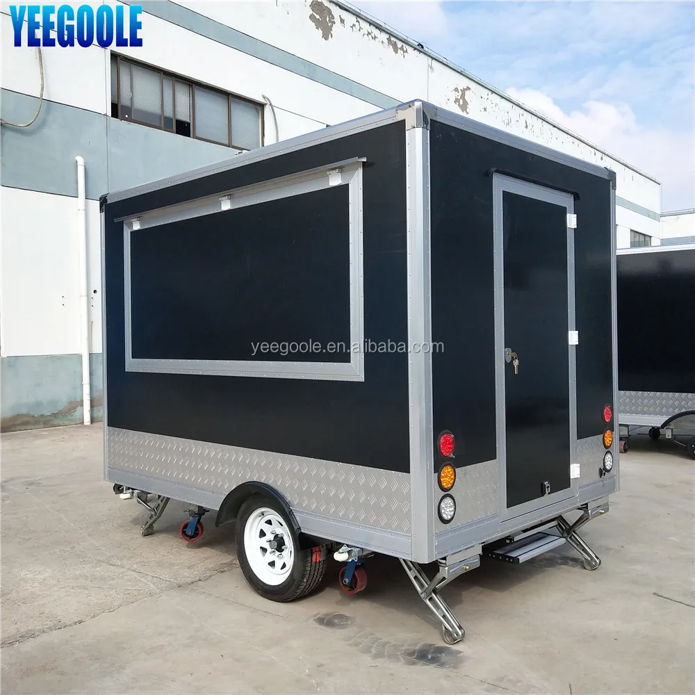 food trailer concession yeegoole OEM food truck, coffee van caravan remorque mobile,tacos food carts design China supply