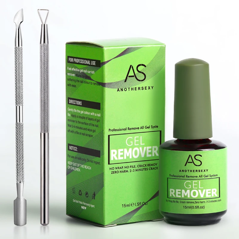 AS Private Label Harmless 15ml Magic Gel Remover Easy Apply Uv Gel  Custom Logo Nail Polish Gel Remover for Wholesale