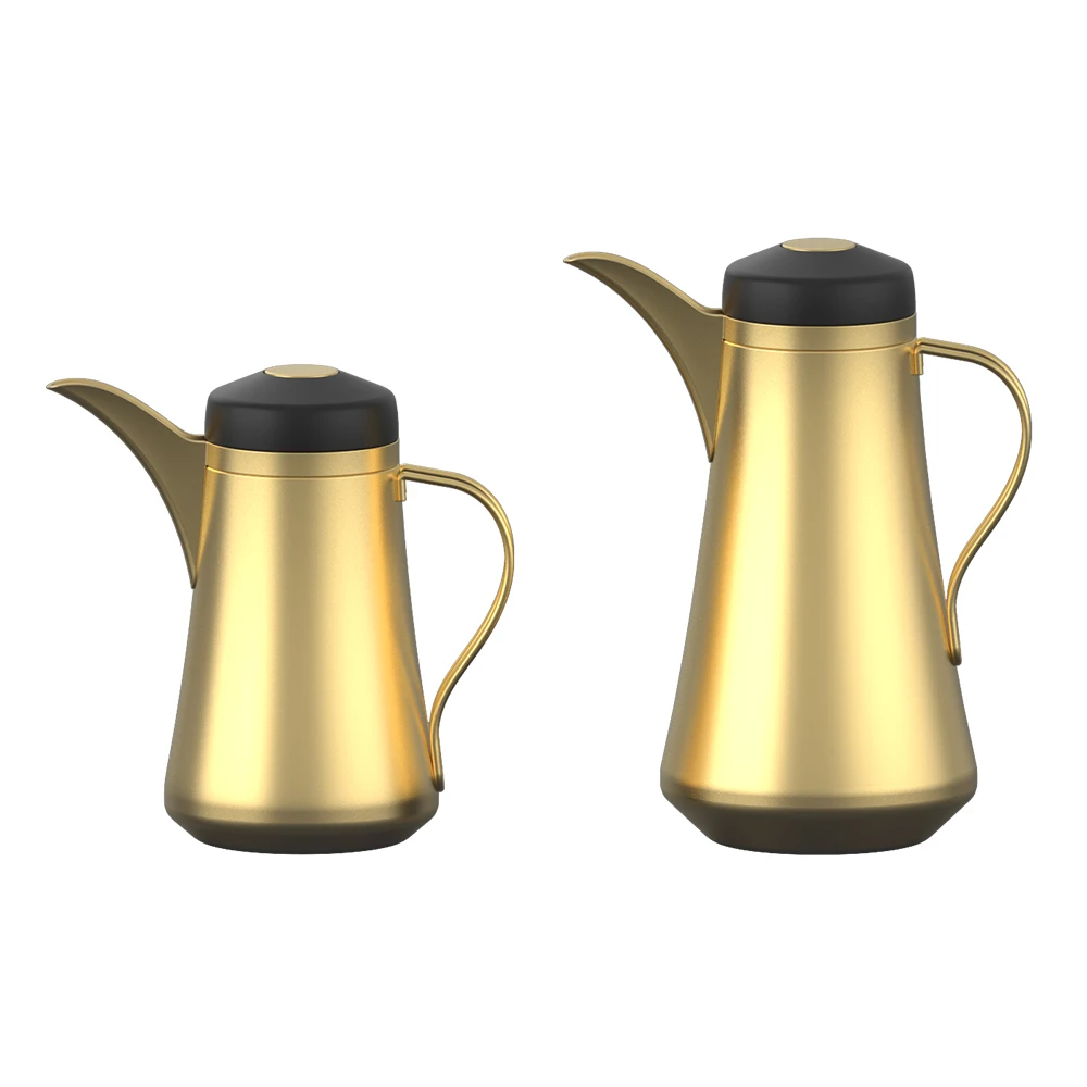 Competitive Price 650ml Small Stainless Steel Coffee Flasks Vacuum Thermos Dallah Arabic Pot Set