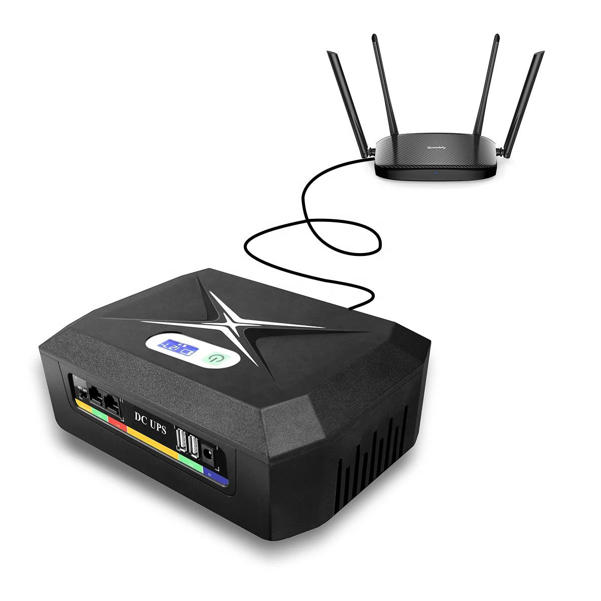cwups Mini Ups With Effective Output Port 9V/12V 24V/48V Dc Output Voltage 100W 120W Dc Ups For Wifi Router And Camera