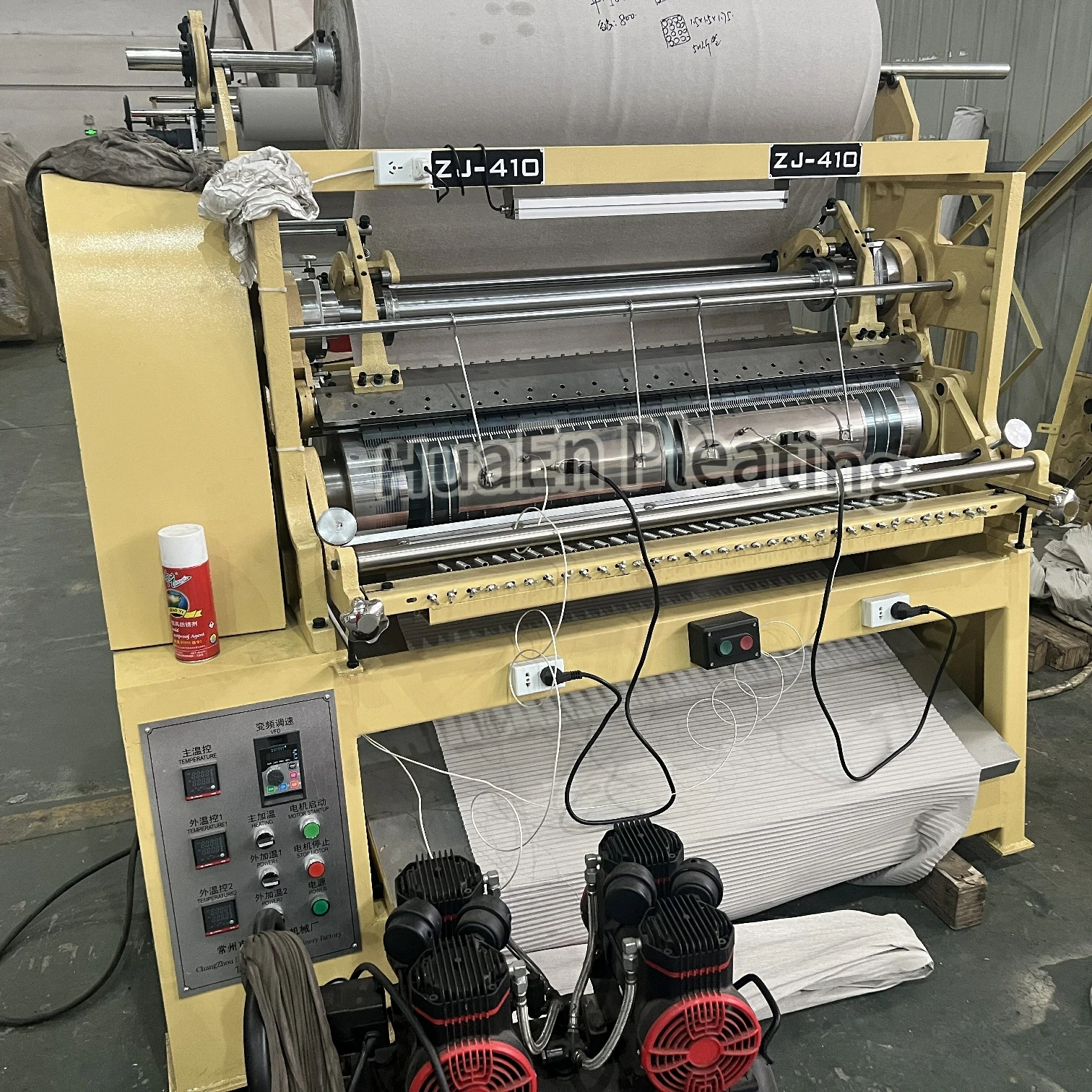 HuaEn Pleating ZJ-416 Tiny vertical Pleating machine for dress skirt pleating machine