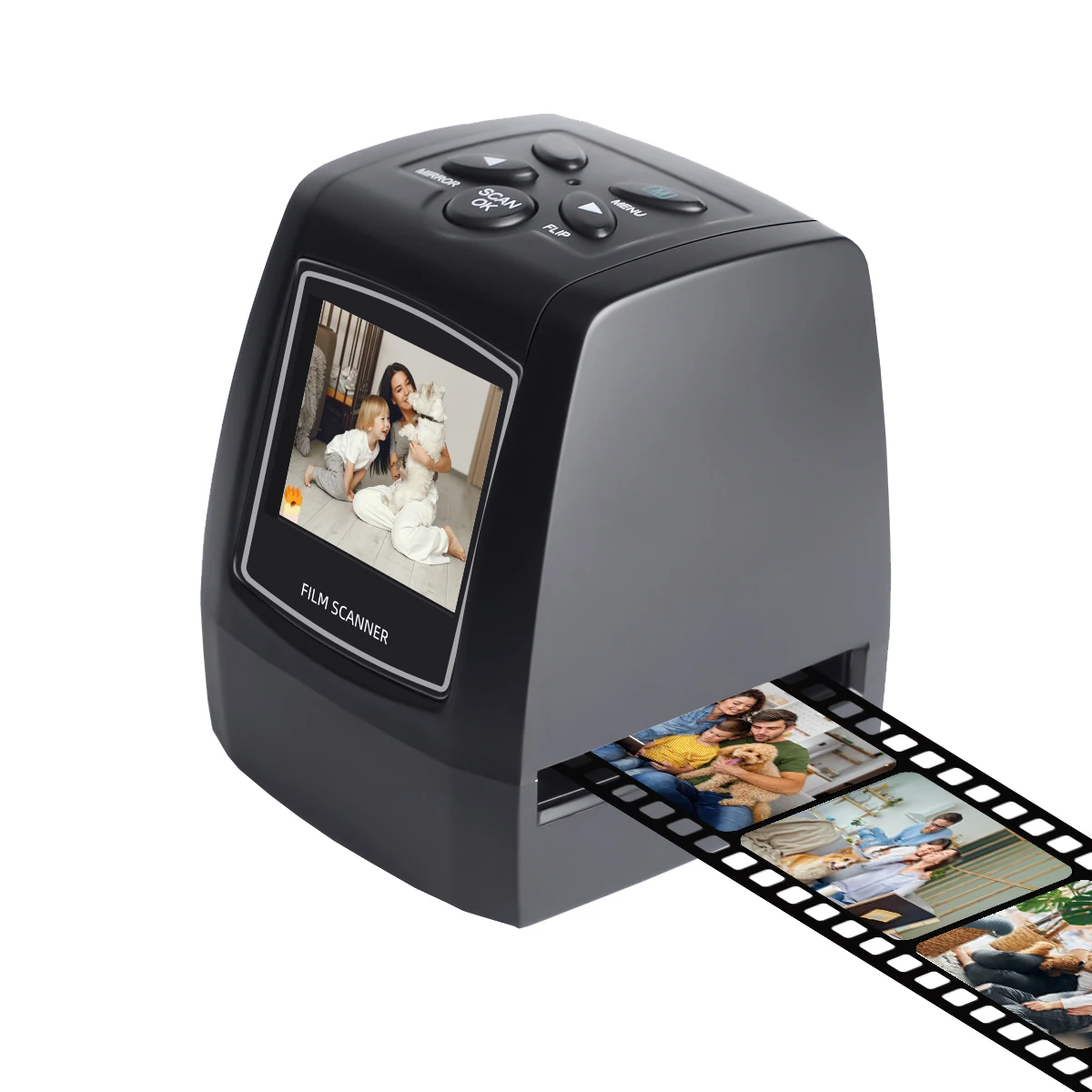 Factory Direct Sale 35mm Negative Film Scanner High Resolution 5MP Photo 2.36' TFT Inch Screen Slide File Film Scanner