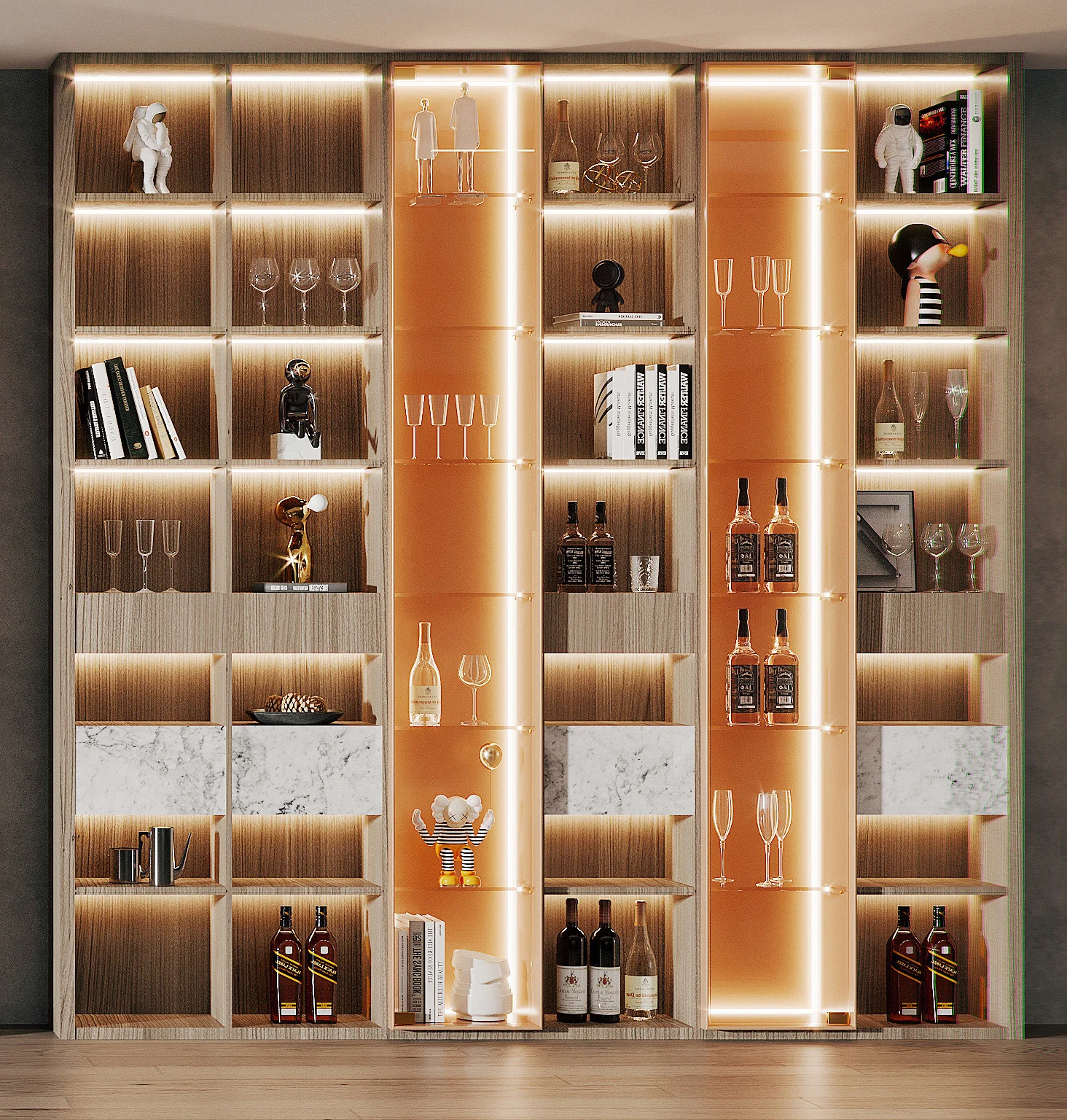 Easy Assembly modern wine display cabinet Creative glass wine cabinet wine cooler cabinet chiller home bar furniture
