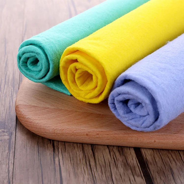 BSCI Anti Bacteria Needle Punched Polyester Rayon Viscose Nonwoven Water Absorbing Fabric for Cleaning Cloth