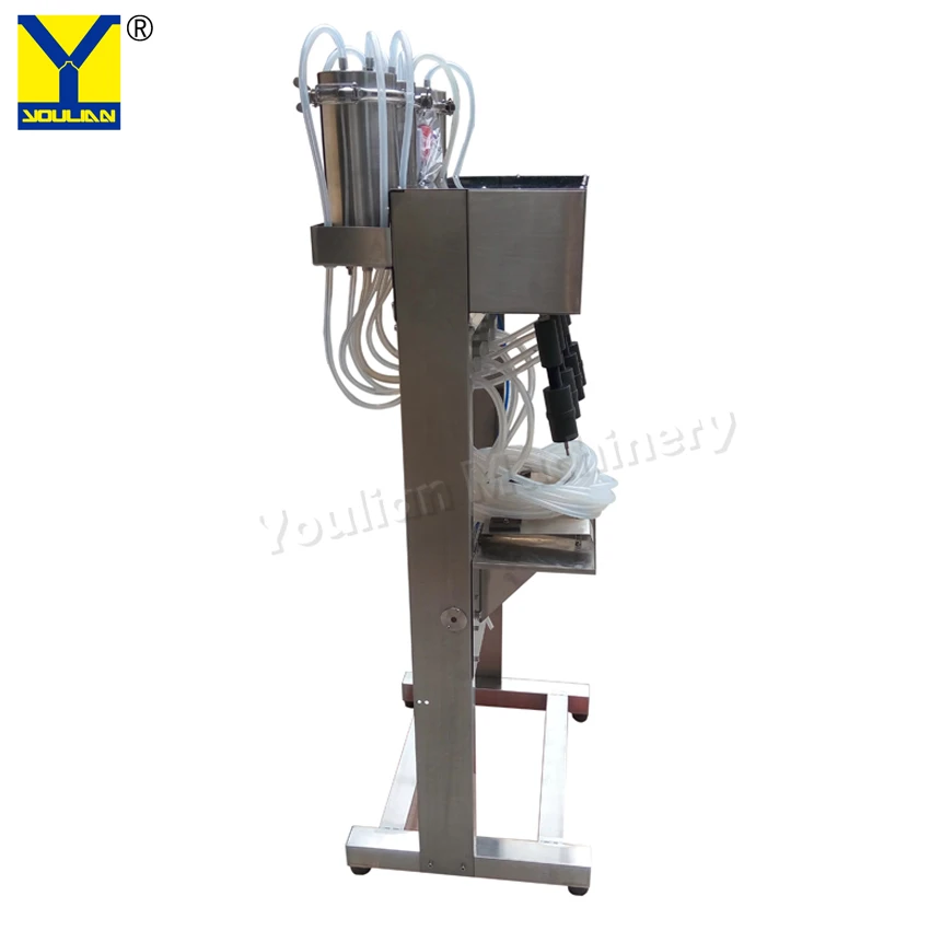 YT-4 Semi Automatic Piston Soy Sauce Wine Filler Liquid Vacuum Filling Packing Machine for Food