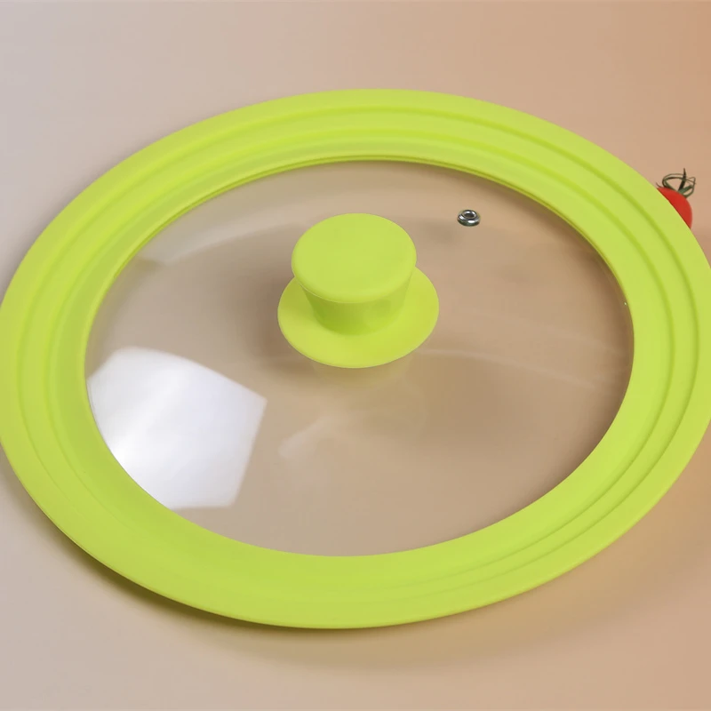 LFGB food grade Home Nonstick cookware replacement multi function 22/24/26cm silicone glass lid