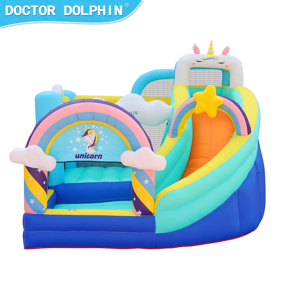 Doctor Dolphin Bounce House Slide with Blower Bounce House for Kids 5-12 Bounce House for Kids, Jumping Bouncy Castle