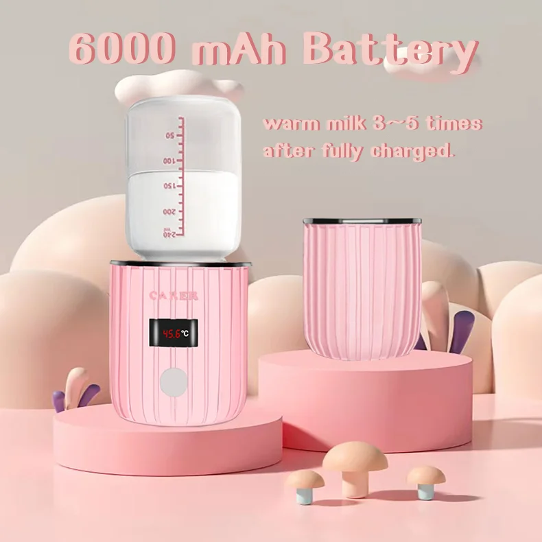chauffe-biberon maternity product Portable Travel Bottle Warmer Milk Heater 6000mah Battery Fast Feeding Baby Bottle Warmer