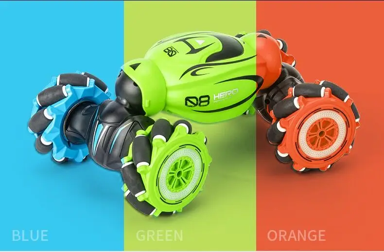  Kid toys gesture induction twisting car music dancing remote control deformation off-road