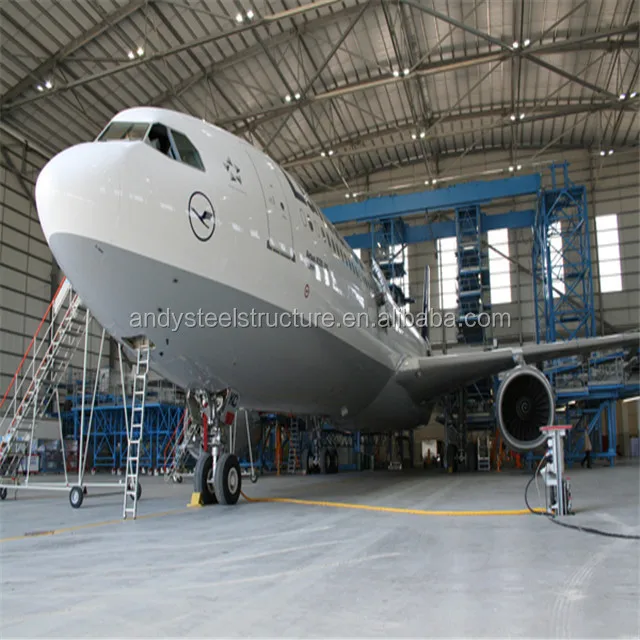 Prefabricated Steel Structure Aircraft Hangar Steel Truss Roof Aviation Building Construction