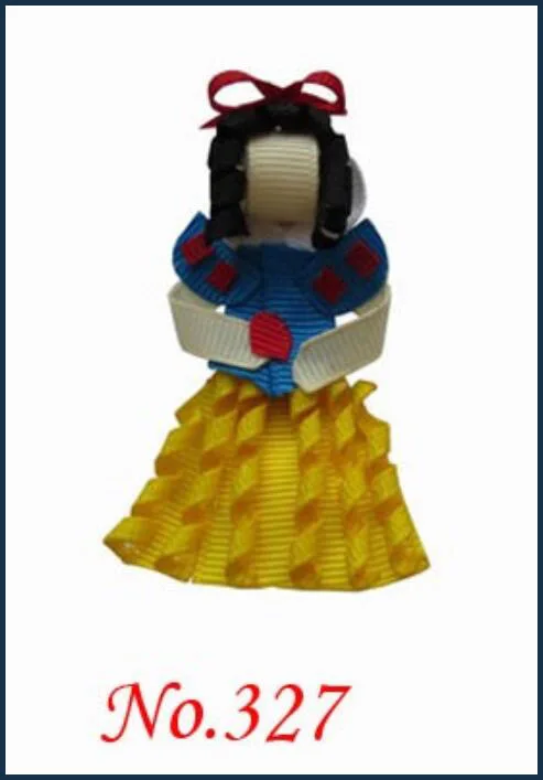 NO315-NO334 sculpture cute gold hair princess character angel wing boutique hair clip for girl