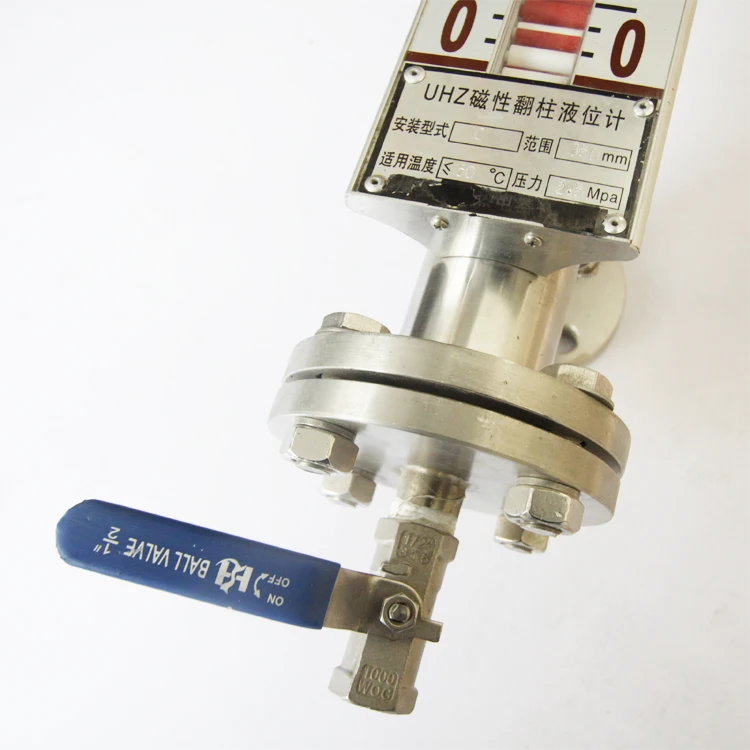 4-20mA Stainless Steel Magnetic Level Gauge Level Sensor DN25 1M 1.5M 1.8M 2M Side Loading Top Loading