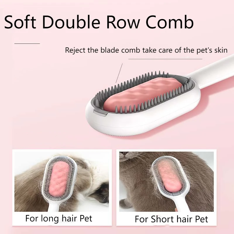 2 in1 Silicone Pet Grooming Dog Cat Hair Lint Remover Fleece Comb Brush Productos Accesorios Cepillo Para Perro Gatos Mascotas