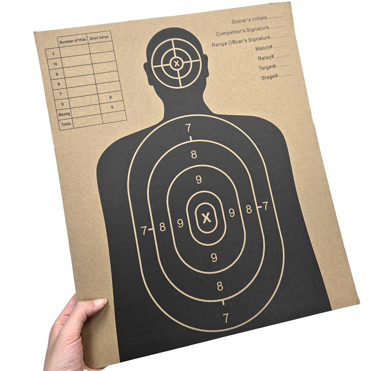Customizable pattern size H Shape Paper Shooting Targets