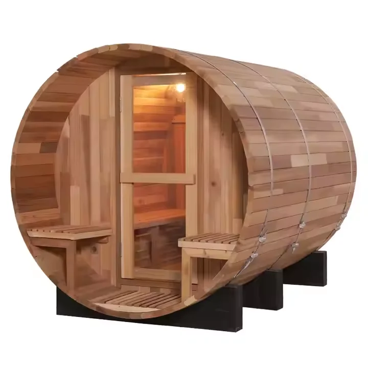6-8 person sauna outdoor traditional sauna rooms cheapest price dry steam stove barrel wood sauna for sale