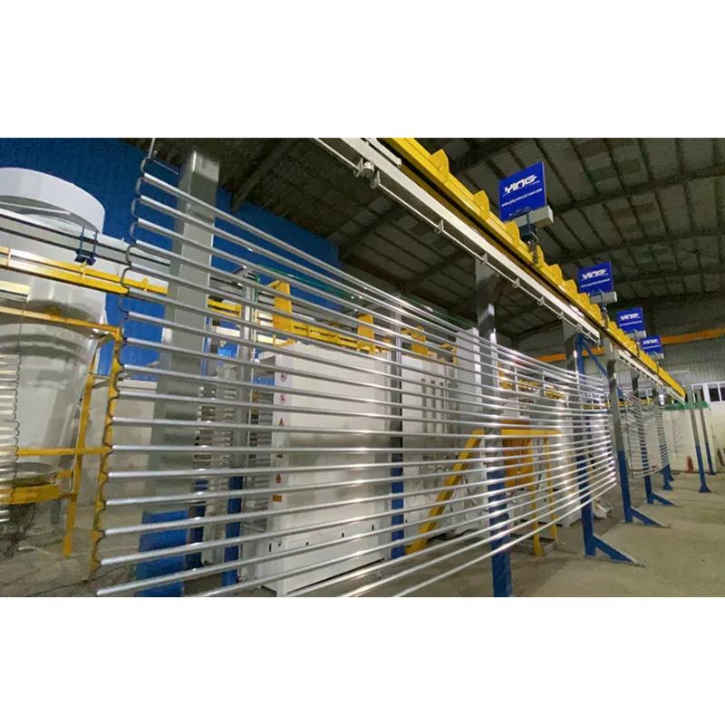 
latest technology metal pipe profile power and free conveyor powder coating plant 