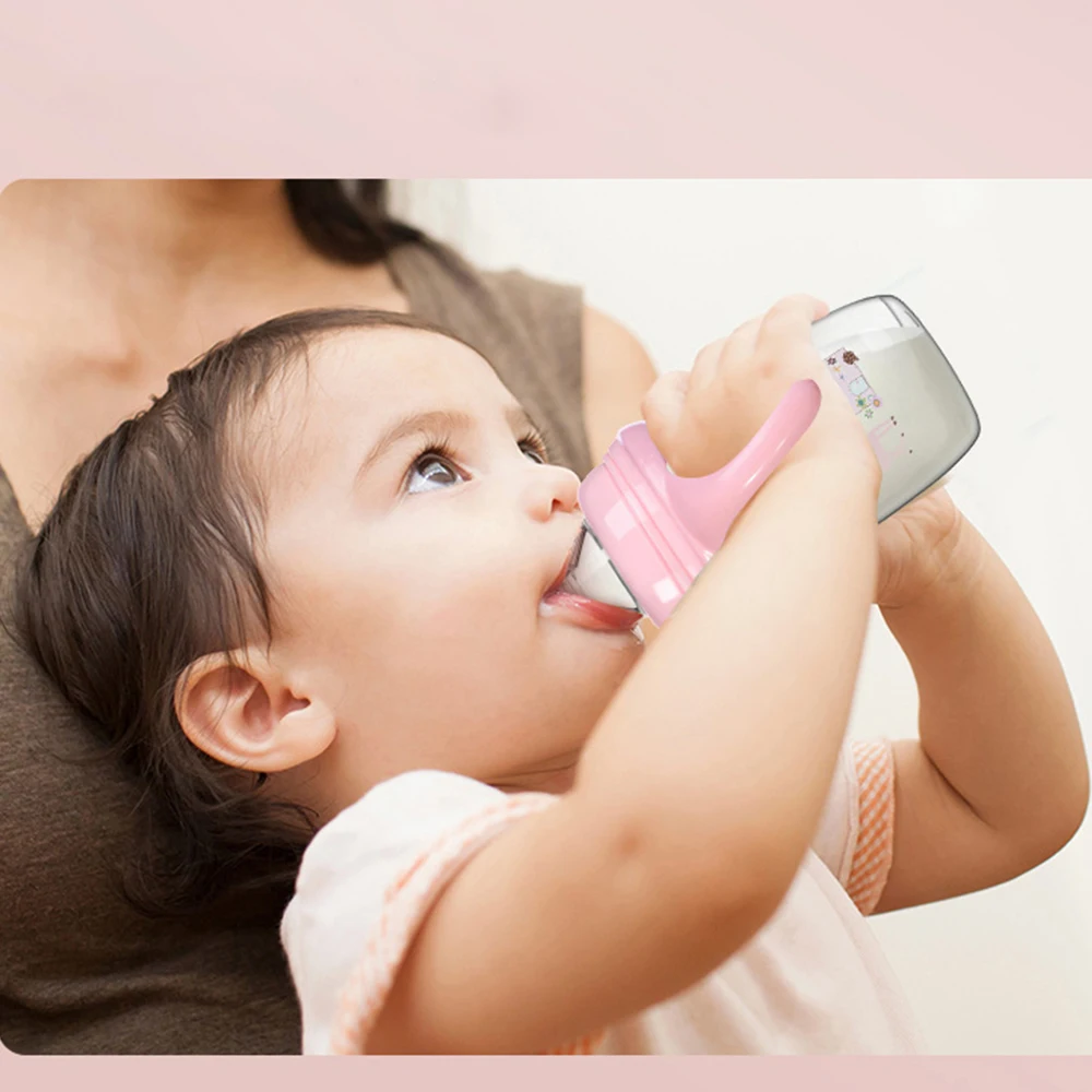 Wholesale BPA Free Plastic Nursing Bottle Handle PP Food Grade Silicone Baby Bottle