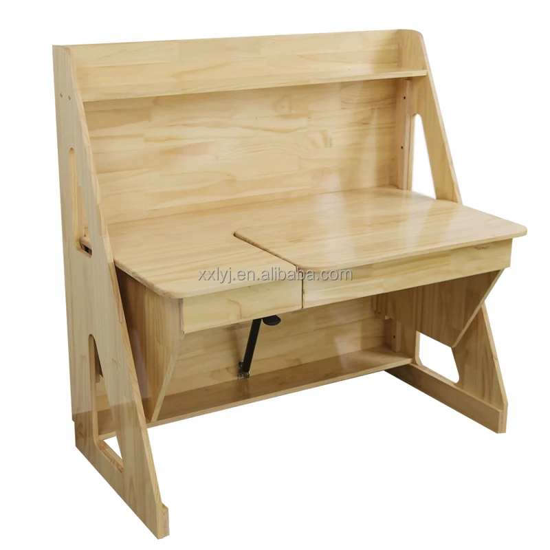 Interior Study Furniture Folding Table and Chair for School Student 2 Pieces Furniture Set Double Desk Designed for Students