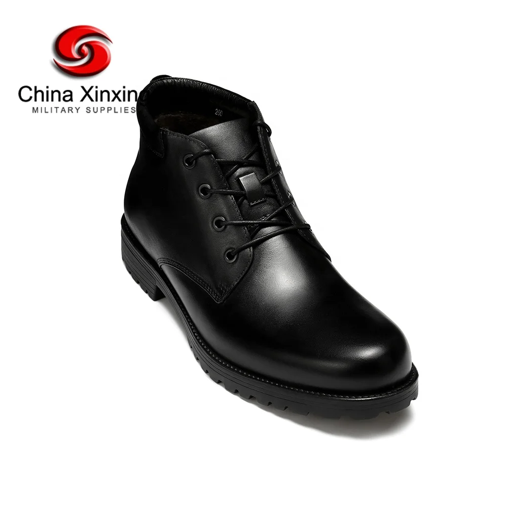 Custom Black Full Grain Rubber Officer Dress Shoes Leather shoes
