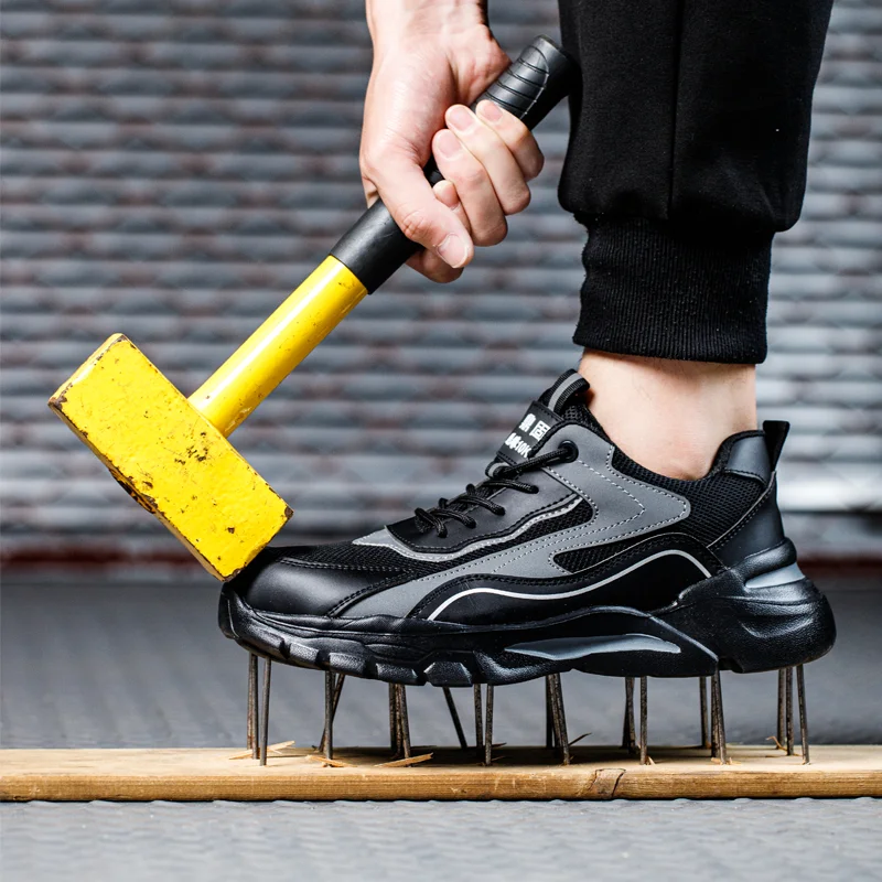 China  High quality Construction Working Protective Footwear Lightweight European Sport steel toe safety shoes for men