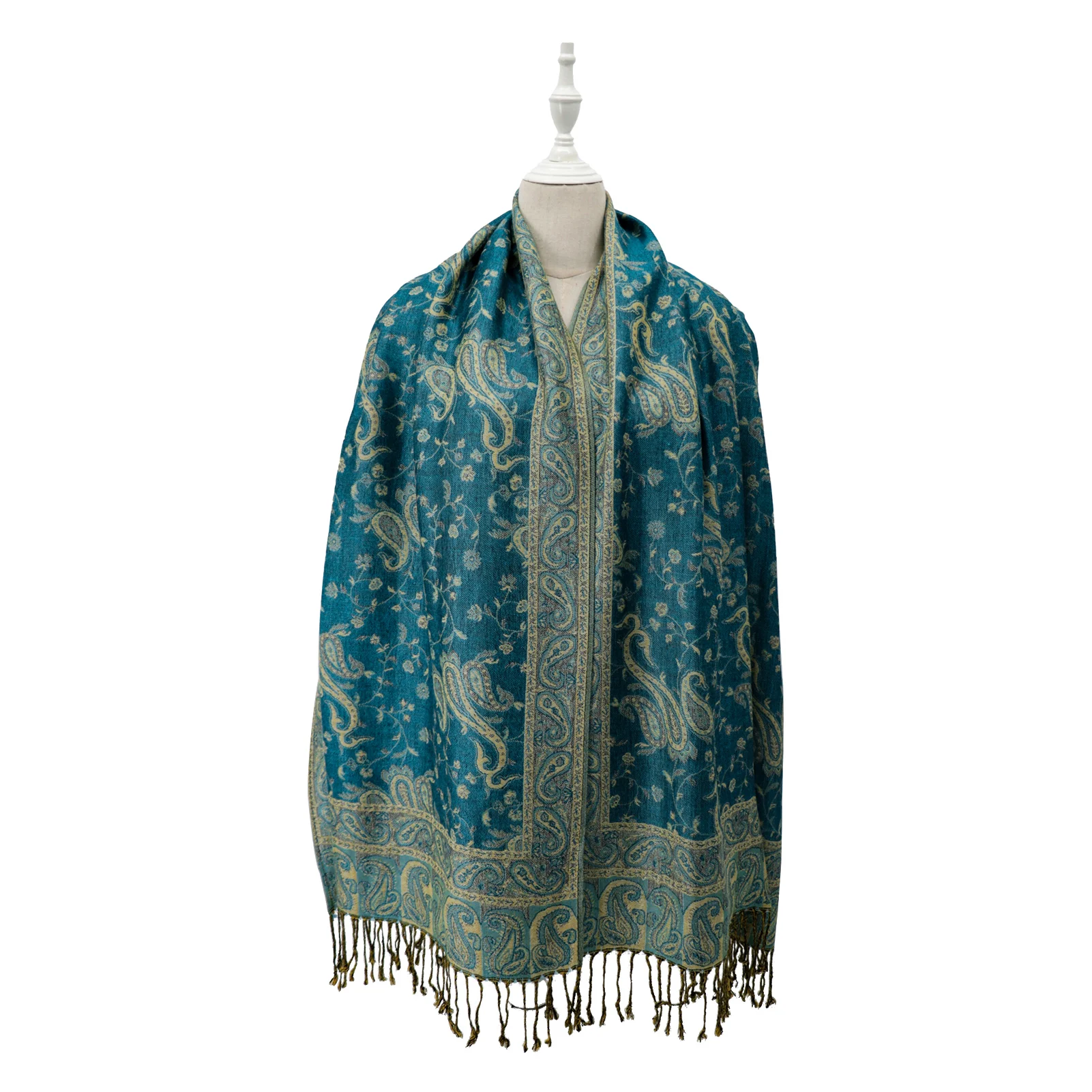 Wholesale Winter Autumn Spring Fashion Paisley Pashmina Shawl Wrap Scarf with Tassels for Women