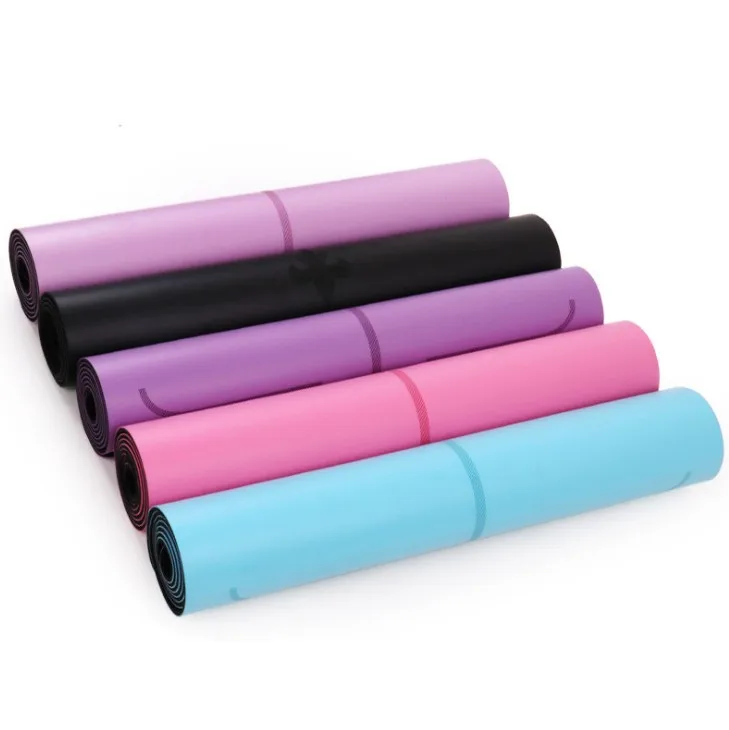 Anti slip extra large bath mats double layer washable TPE yoga fitness mat for wholesale