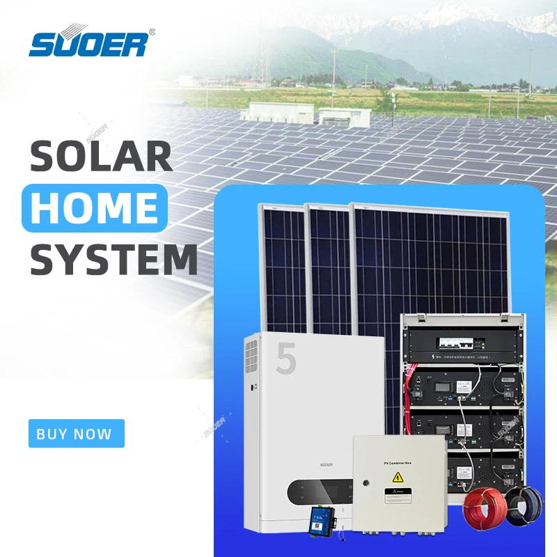 SUOER Solar 1 кВт 3 5 8 10 20 30 неэлектрическая домашняя гибридная солнечная система цена