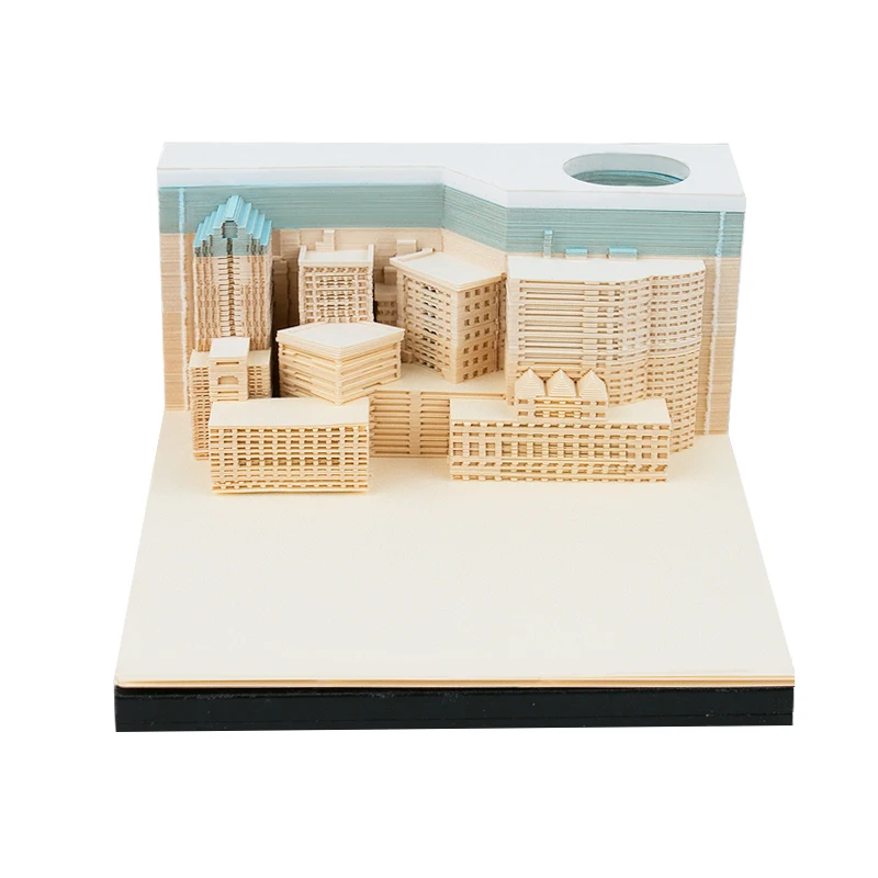 New Product Release City Night 3D Model Notepad Laser Cut Paper Crafts Christmas Gift Decorations Discount Marketing Giveaway