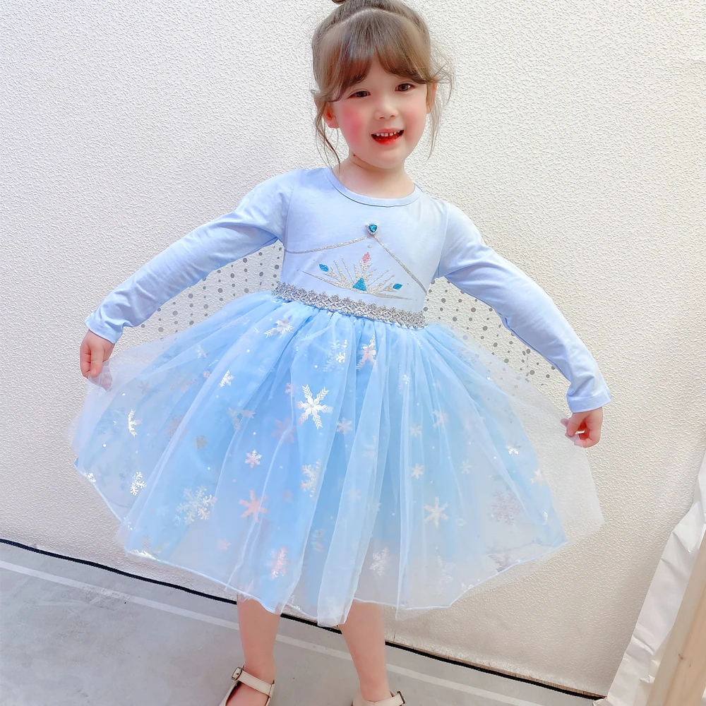 
Costume Princess Frozen 2 Elsa Costume Girls Toddler Christmas Party Dress With Tulle 