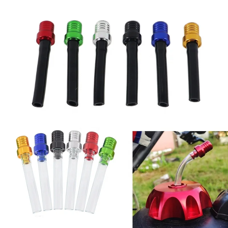 Motorcycle Gas Fuel Cap 2 Way Valves Vent Breather Hoses Tubes for Motocross ATV Bike Fuel Tank Breather Pipe