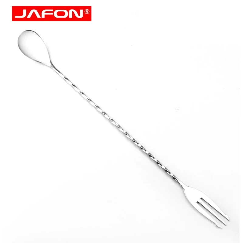 Jafon Custom 9 Inch 23cm 304 18/8 Stainless Steel Sticks Mixing Spoon Bar Tools Cocktail Spoons Long Handle Bar Spoon