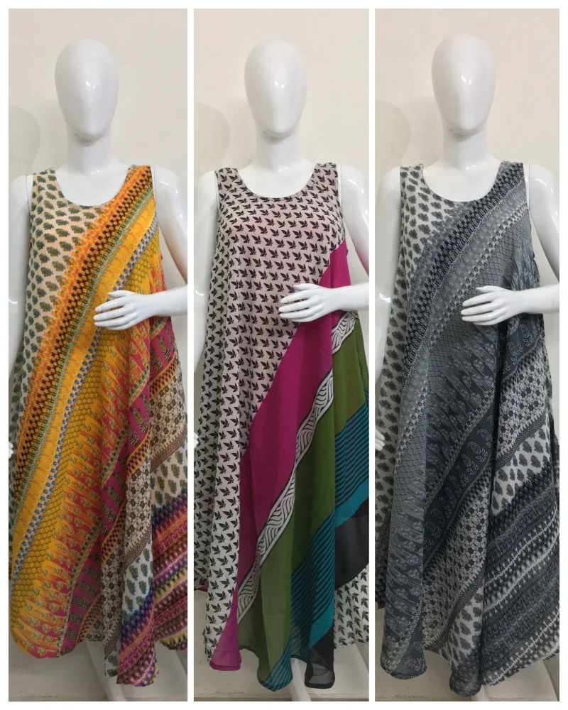 Exclusive Summer Dress New Umbrella Cut Maxi with Stretchable Lining Beautiful Printed Beach Calf Length Dress Plus Size Women