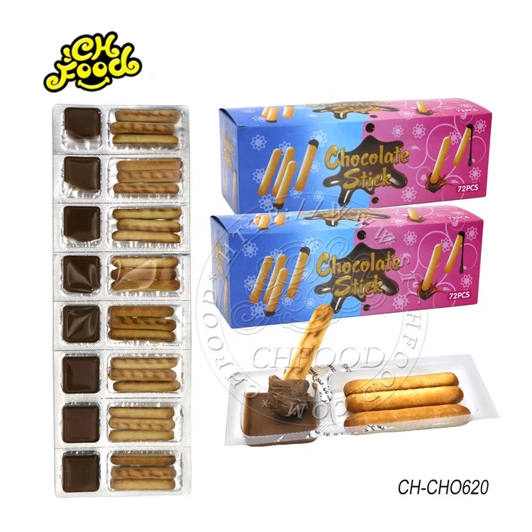 wholesale halal chocolate spread with finger biscuits pop chocolate candy sweets for kids