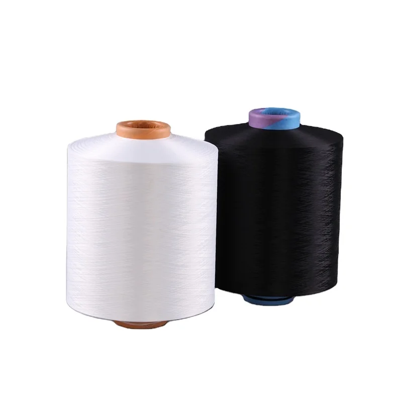 70D/2 raw white and black polyamide DTY yarn with low price NYLON 6 DTY