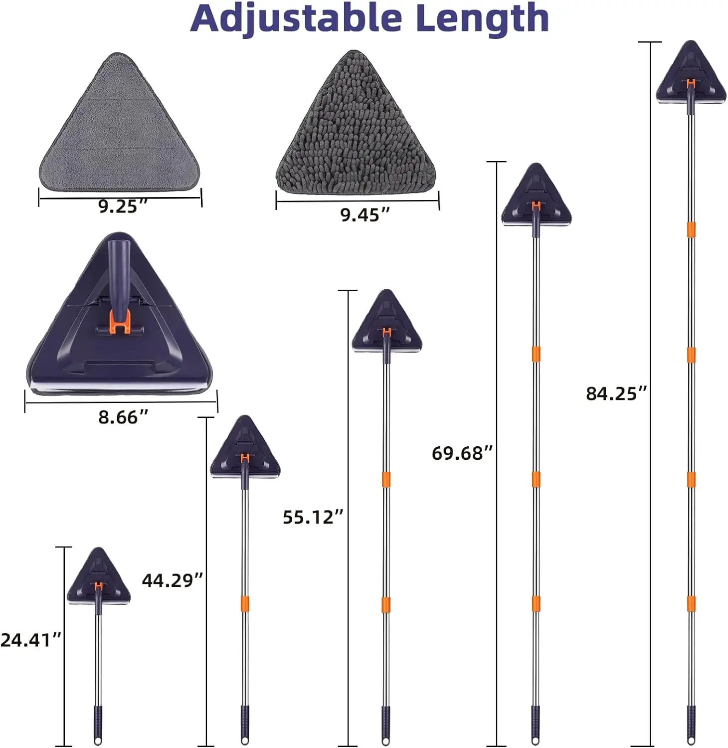 CARCATICZ Wall Mop Cleaner with Long Handle Cleaning Tool for Cleaning Walls Baseboard Ceiling Window Floor