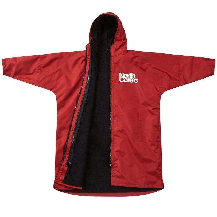 full zip long sleeves change robe winter warm dry surf robe with logo