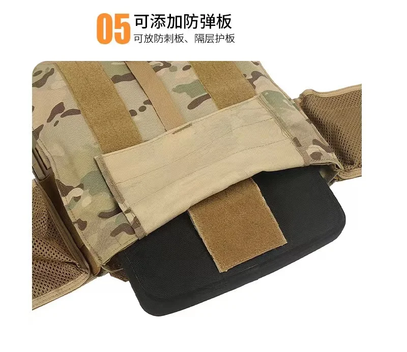 900D Oxford Breathable Waterproof Wearable Plate Carrier Tactical Vest  with quick release buckle