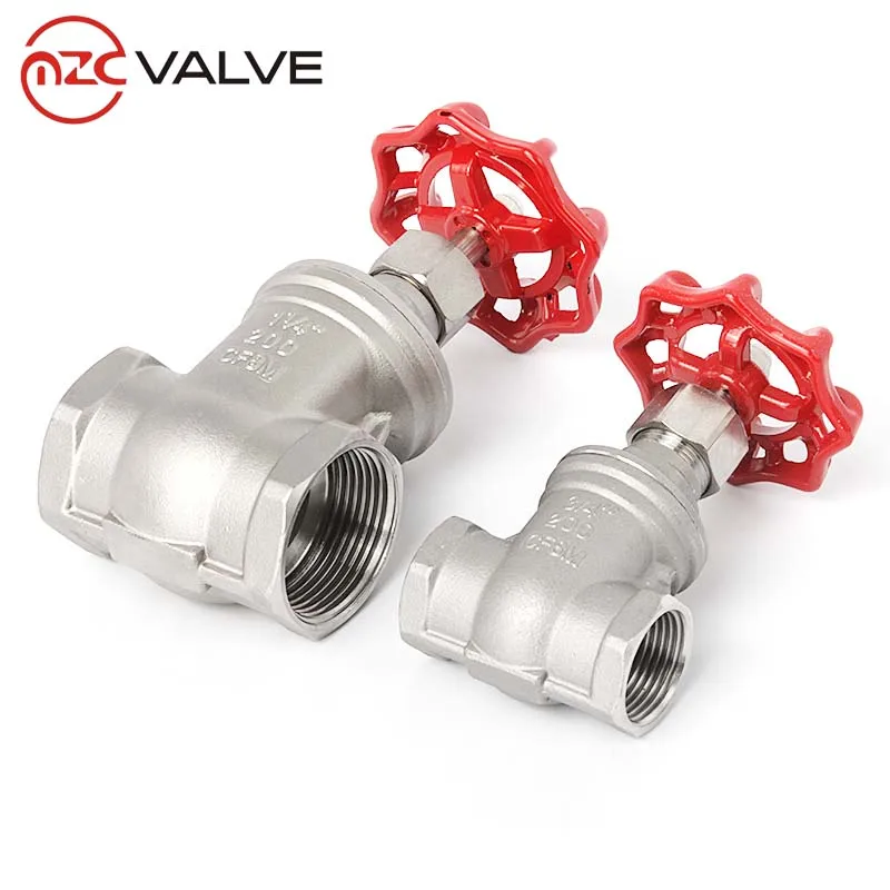 JIS 316/304 Stainless Steel Female Full bore bsp Thread CF8M npt 200wog screwed thread gate Valve with Wheel Handle