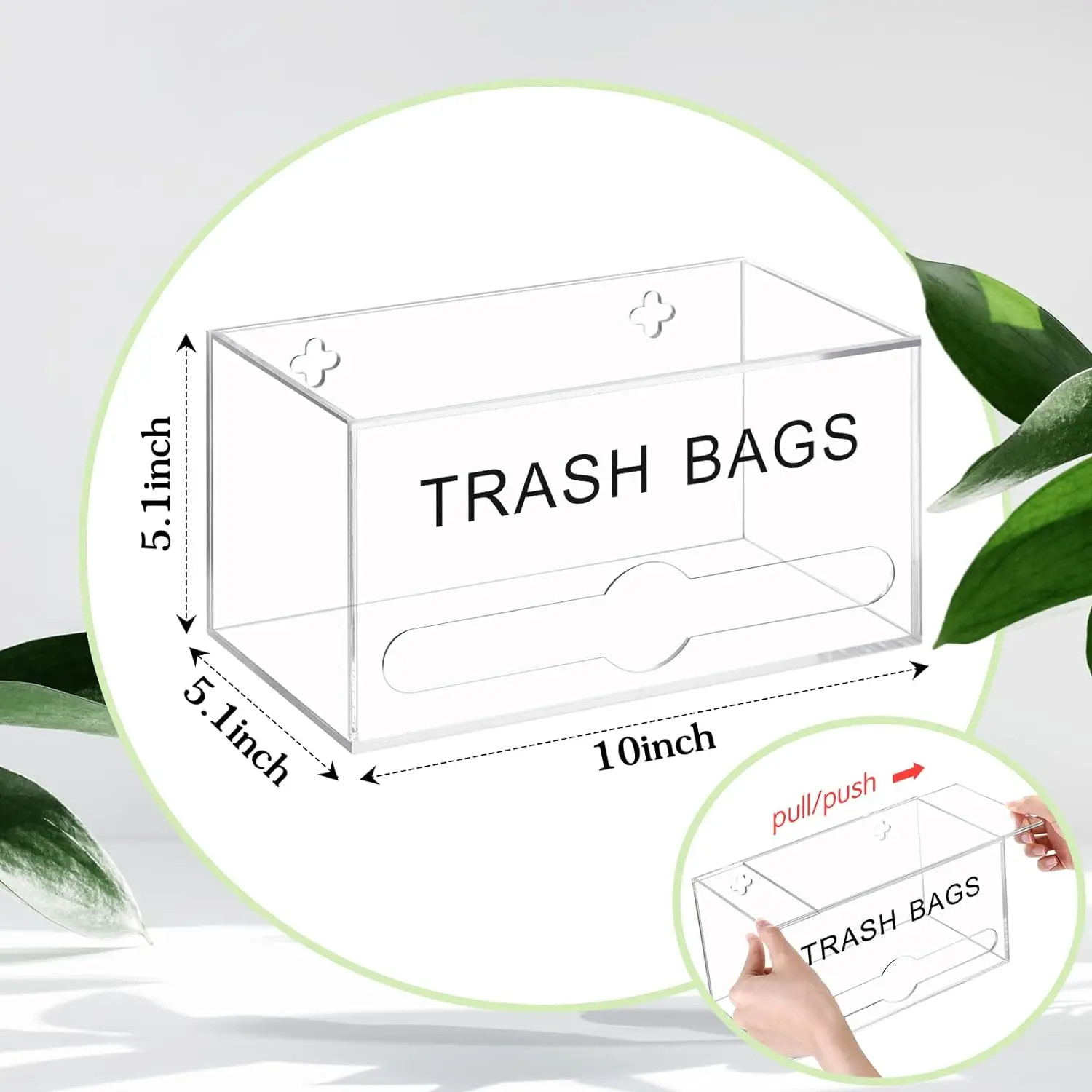 Customised acrylic rubbish bag dispenser roll holder wall mount, rubbish bag organiser dispenser, rubbish bag dispenser holder