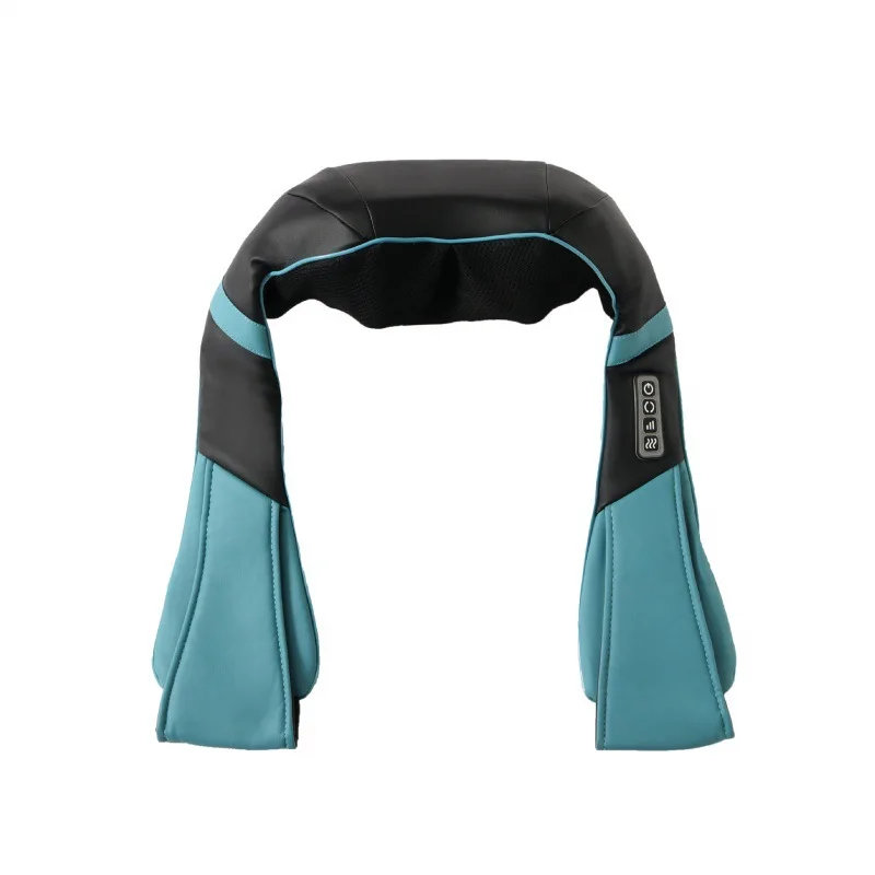 Neck and shoulder kneading and heating with car adapter electric plug massage belt