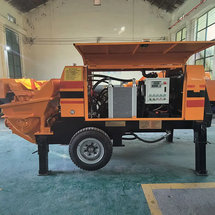 Diesel Engine Trailer Concrete Pump 50M3 H Electric Mini Concrete Pump Machine, Mini Concrete Pump , Concrete Pump For Sale