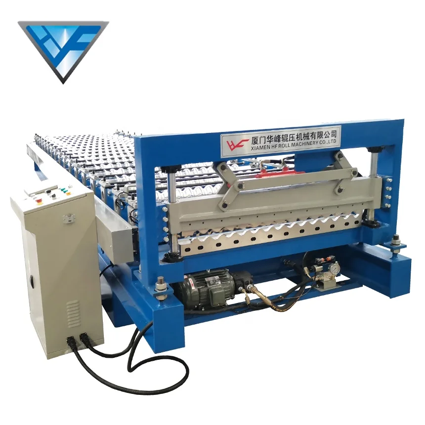 Automatic Construction Materials Zinc Color Coated Corrugated Metal Roofing Sheet Tile Making Machine