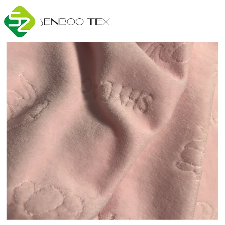 Comfortable Jacquard 75% organic cotton 25% polyester velour fabric for evening dresses