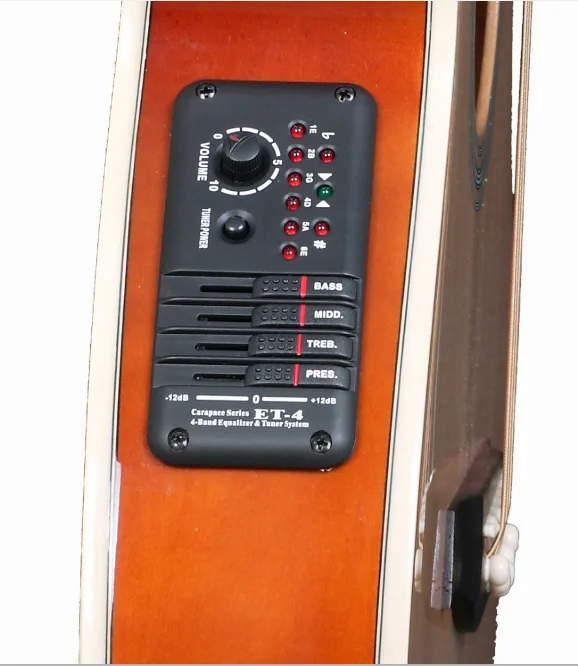 40 inch acoustic guitar cheap slim body  high gloss acoustic guitar with pickup